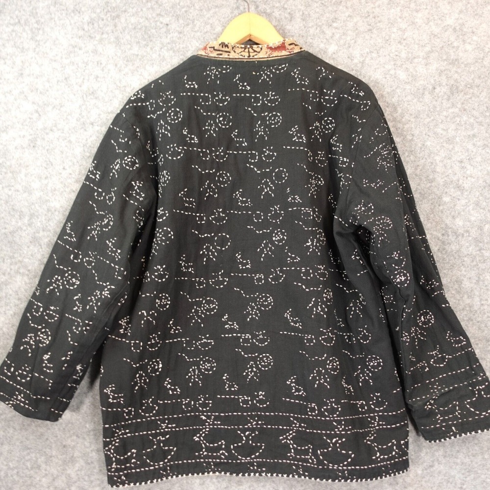 Reversible Loop Button Jacket S L Black White Eth… - image 5